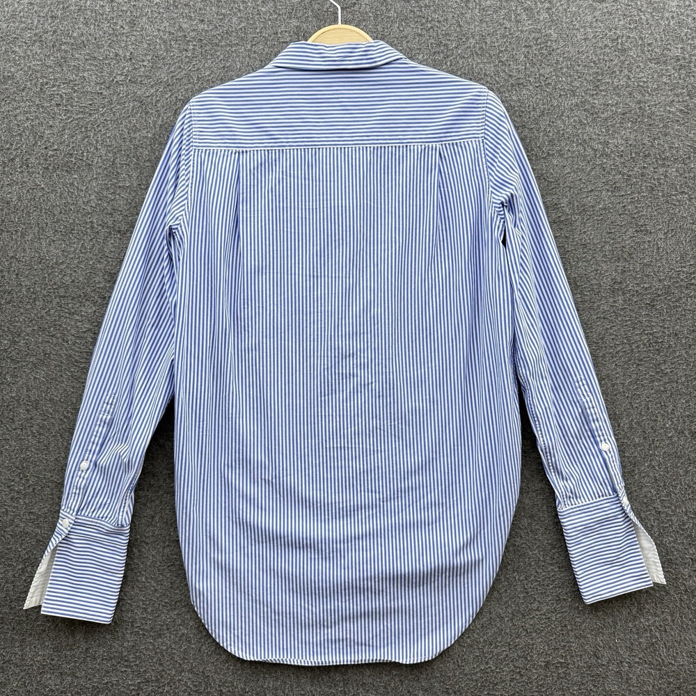Rag & Bone Shirt Womens XS Blue White Striped‎ Button Up Long Sleeve Flip Cuff - Picture 4 of 10